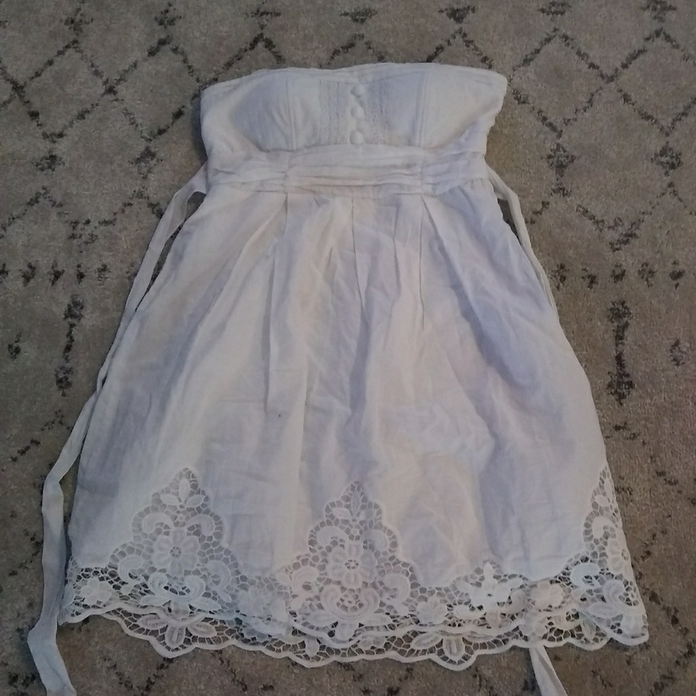 White Strapless Dress